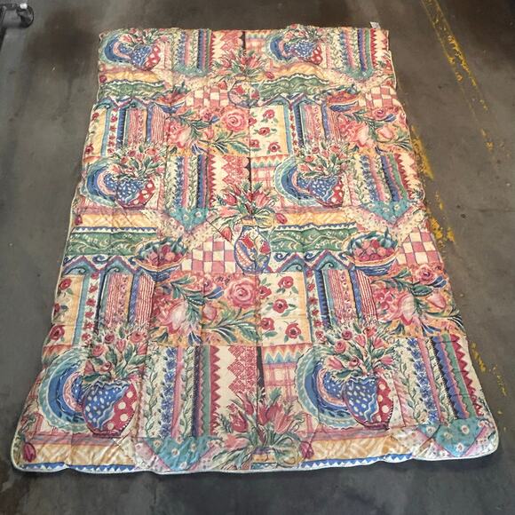 Collier Campbell Vintage 1991 Comforter Set Twin Size NIP Mediterranean Floral - Picture 1 of 13